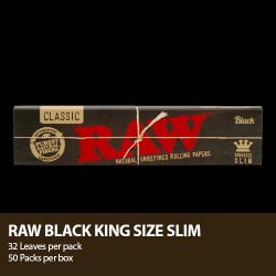 Papel Raw Black King Size